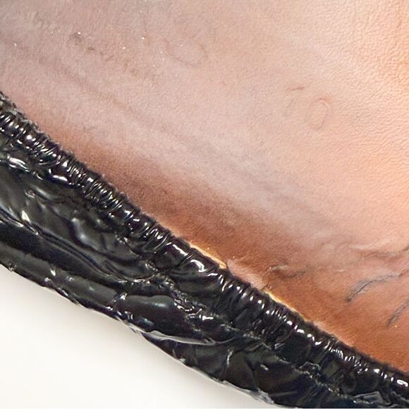 Tieks Women's Obsidian Black Croc Embossed Leather Ballet Flats Women's Size 10 - Picture 7 of 7